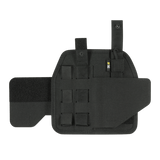 M-Tac Universal Taktisk Hylster Elite Venstre i sort Cordura 500D, justerbart design, MOLLE kompatibelt, sikringsstrop fra YKK