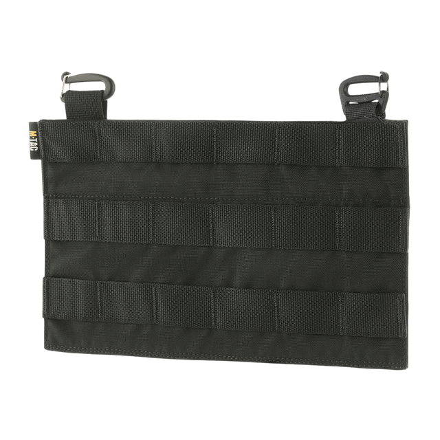 M‑Tac Front Panel til Cuirass QRS med MOLLE-system, Cordura 500D materiale og Woojin hardware, designet til militært brug.