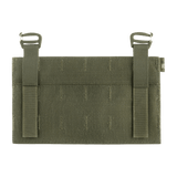 M‑Tac Front Panel til Cuirass QRS i Cordura 500D med MOLLE stropper og Woojin hardware, ideel til militær brug og opbevaring af magasiner.