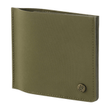 M‑Tac Pung Slim Elite, kompakt grøn pung med messingnitte, ideel til kort og kontanter, lavet af slidstærkt moderne polymerkomposit.