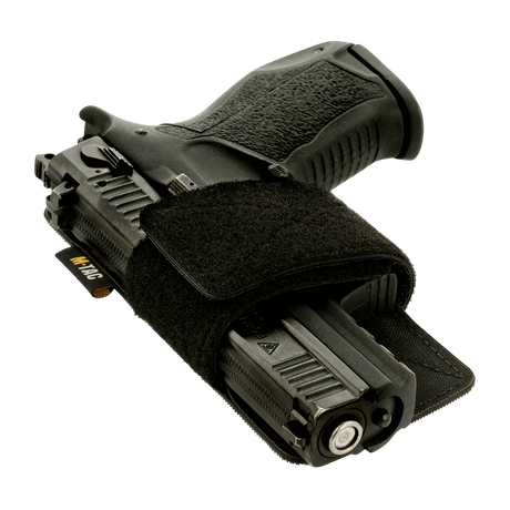 Sort M-Tac Hylster-Insert Light pistoltaske til skjult bæring, kompatibel med taktiske tasker, sikker velcrostrop, hurtig adgang