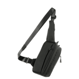 M-Tac Sling Pistoltaske Elite Hex i sort med justerbar skulderrem lavet af Cordura med YKK lynlåse, ideel til sikker transport.