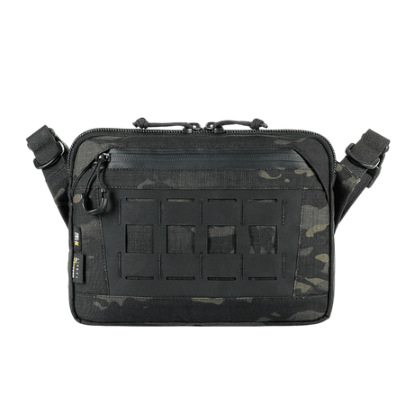 M-Tac Admin Taske Elite i sort med holdbart Cordura 500D materiale og justerbar skulderrem, perfekt til stilfuld og praktisk brug.