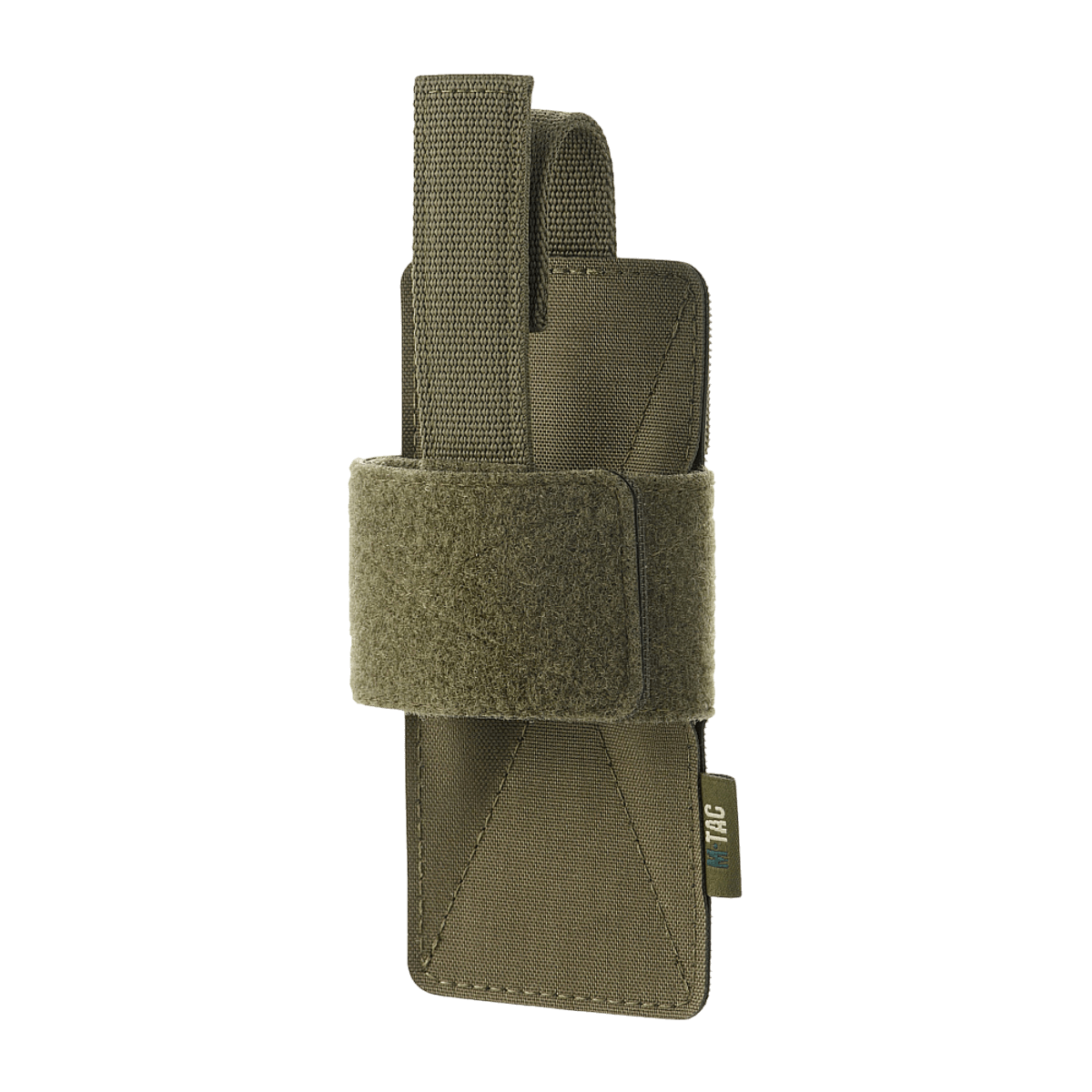 M-Tac Modulært Universalt Hylster med Lås Light til taktisk brug, designet til kædeboring af håndvåben og kompatibel med Velcro-paneler.