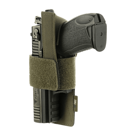 M-Tac Modulært Universalt Hylster med Lås Light til pistoler, justerbar Velcro-rem, velegnet til taktiske tasker med Velcro-panel.