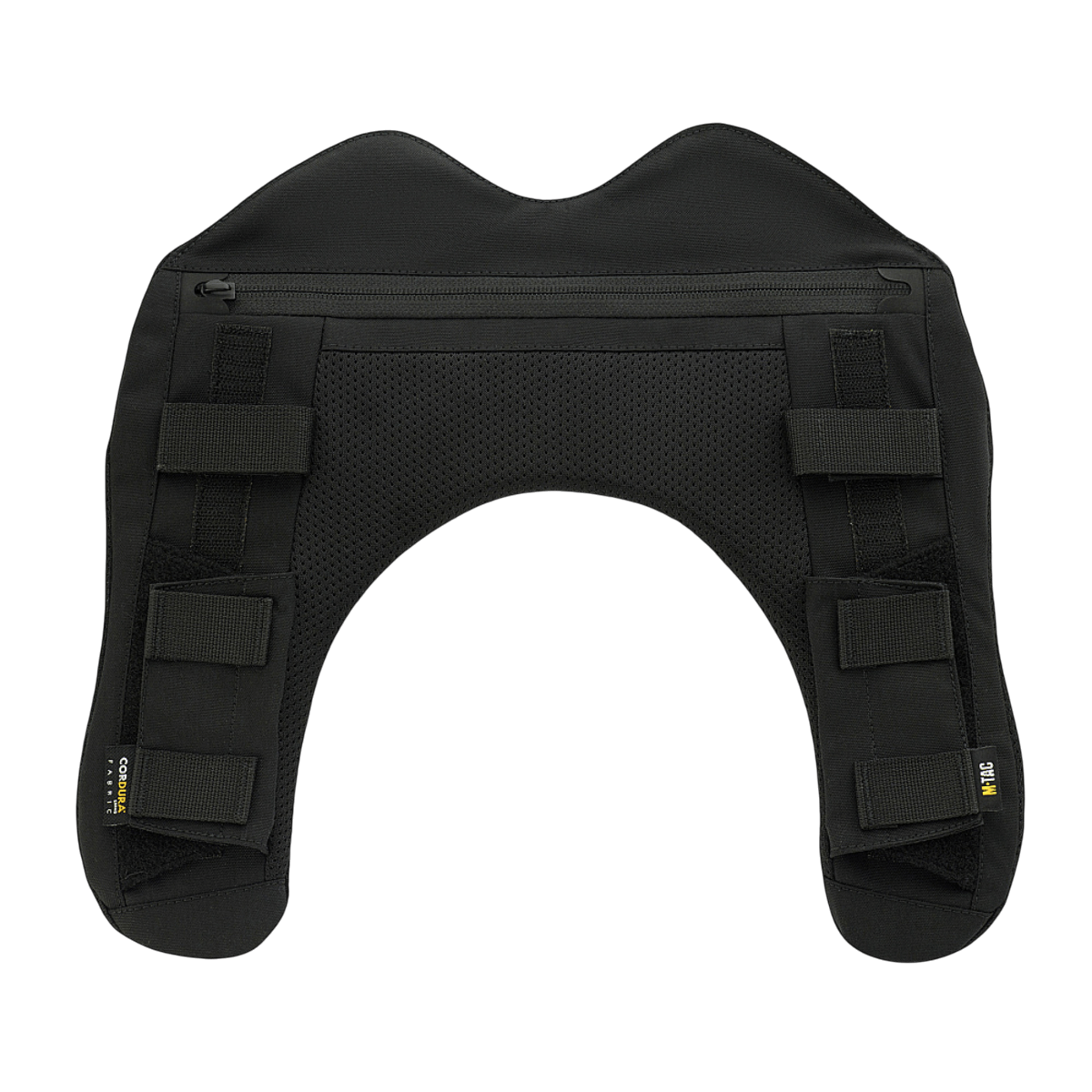M-Tac Skulderpude til Plate Carrier Cuirass QRS i sort Cordura med 3D-mesh paneler for komfort og ventilation.