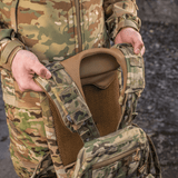 M-Tac Skulderpude til Plate Carrier Cuirass QRS i Cordura stof for komfort og vægtfordeling. Indvendige 3D-mesh paneler for ventilation.