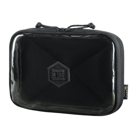 M-Tac Utility Organizer Slim Elite i sort Cordura 500D materiale med gennemsigtig PVC-forvæg til hurtig genstandsidentifikation