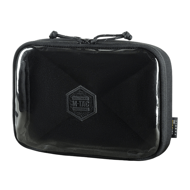 M-Tac Utility Organizer Slim Elite i sort Cordura 500D materiale med gennemsigtig PVC-forvæg til hurtig genstandsidentifikation