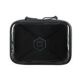 M-Tac Utility Organizer Slim Elite i sort Cordura 500D med transparent PVC-folie for hurtig identifikation. Perfekt til EDC-kit.
