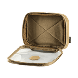 M-Tac Utility Organizer Slim Elite i Cordura 500D med transparent PVC-folie for hurtig identifikation, åben visning.