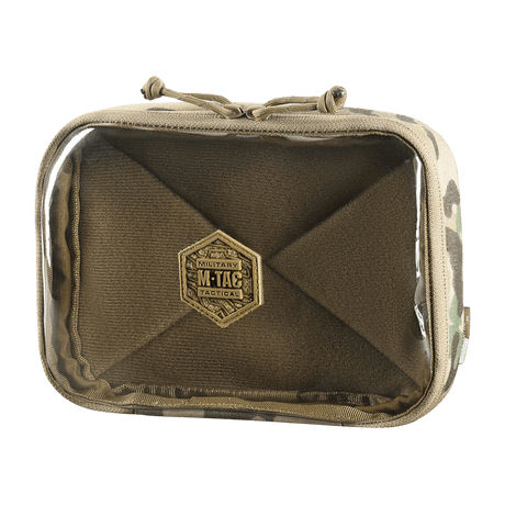 M-Tac Utility Organizer Slim Elite i Cordura 500D med transparent PVC-forvæg, kompakt design til sikker opbevaring.
