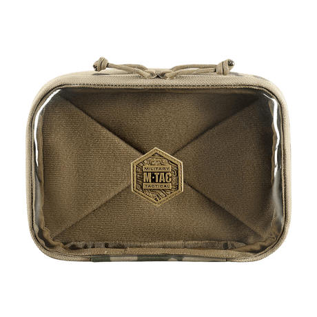 M-Tac Utility Organizer Slim Elite i slidstærk Cordura 500D med transparent PVC-folie for identifikation, 22x16 cm.
