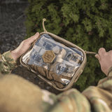 M-Tac Utility Organizer Slim Elite, ergonomisk organizer i Cordura 500D med transparent PVC-folie til EDC-kit opbevaring, udendørs visning