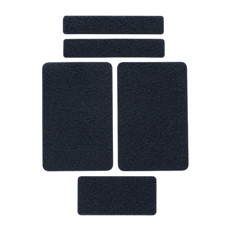 M-Tac Velcro-sæt 5 stk i MULTICAM, velegnet til fastgørelse af mærker på bælter og tasker. Perfekt til militær eller fritidsbrug.