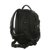 M-Tac Mission Pack Elite rygsæk i sort Cordura 1000D med ergonomisk design og MOLLE system bagfra
