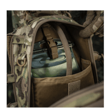 Detaljeret billede af M-Tac Mission Pack Elite med MOLLE LASER CUT-system og slidstærk Cordura 1000D. Ergonomisk og stilfuld rygsæk.