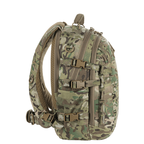 M-Tac Mission Pack Elite rygsæk med holdbart Cordura 1000D stof og MOLLE LASER CUT-system i camouflage design.