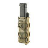 M-Tac PCC Magasinlomme Kolchan i camouflage med sort magasin, lavet af slidstærkt Cordura 1000D og stødresistente plastikindsatser.