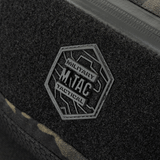 M-Tac Bæltetaske Elite Hex med Hex-logo og taktisk design, close-up af sort Cordura stof og vandtæt lynlås.