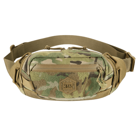 M‑Tac Bæltetaske Elite Hex i camouflage design med Cordura 500D, praktisk til hverdagsbrug og taktisk udstyr.