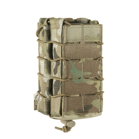M-Tac Dobbelt Magtaske til AK Gen.3 i camouflagedesign, lavet af slidstærkt Cordura 1000D, MOLLE-kompatibel, skridsikker gummioverflade.