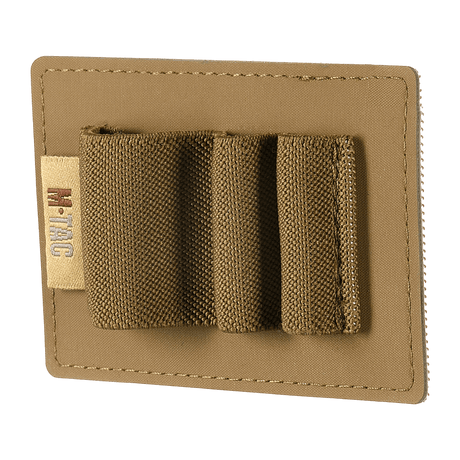 M-Tac Modulær Indsats Small (3 sektioner) i slidstærkt polymerkomposit med elastiske stropper til EDC-udstyr, beige farve, set forfra.