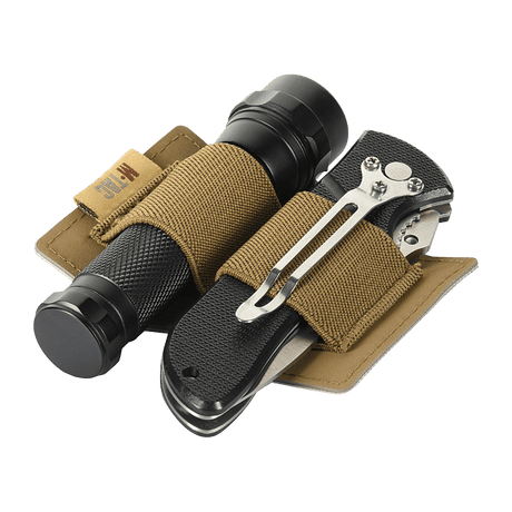 M-Tac Modulær Indsats Small (2 sektioner) med elastiske stropper til fastgørelse af lommelygte og multitool.
