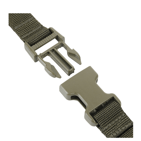 M-Tac Våbenbælte Single Point, justerbart bælte med quick-drop system og kvalitets Texcel-rem, grøn lukning vises