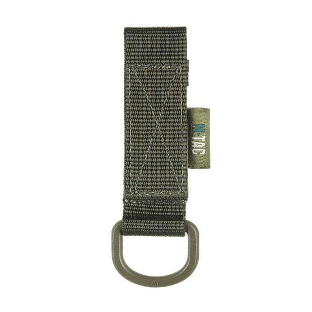 M-Tac Fastgørelse med D-ring til MOLLE-systemer, komprimerbar og letvægtsdesign ideel til taktisk brug.