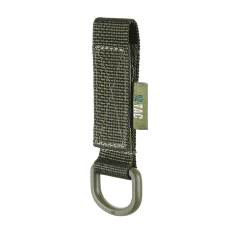 M-Tac Fastgørelse med D-ring til MOLLE-system, ideel til taktisk brug med Velcro-lukning og kompakt design.