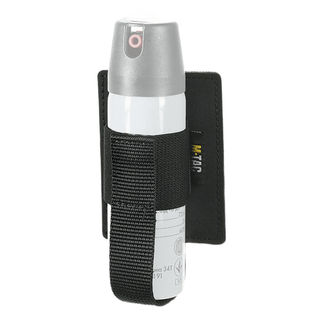 M‑Tac Modulær Indsats til Pepperspray med polymerkomposit materiale og elastikstrop til sikker opbevaring af din EDC-pebersprøjte.