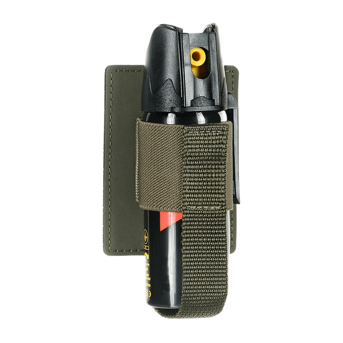 M‑Tac Modulær Indsats til Pepperspray i polymerkomposit med elastik og strop, design til hurtig adgang og sikker opbevaring.