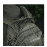 M-Tac Mission Rygsæk Elite Hex med ergonomisk design og Cordura materiale, detaljeret visning af MOLLE LASER CUT-system.