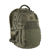 M-Tac Mission Rygsæk Elite Hex i olivengrøn Cordura med LASER CUT-system til udvidelse, ergonomisk designet til holdbarhed og funktionalitet.