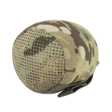 Nærbillede af M-Tac Alder Camouflage Suit med meshet ansigtsskjold og camouflageprint, designet til stealth og rivestyrke.