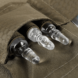 Nærbillede af M-Tac City Med Pouch Hex med medicinske beholdere synlige. Lavet af Hex Polyester for holdbarhed og nem vedligeholdelse.