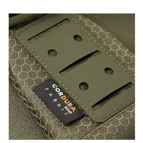 M-Tac Cross Taske Slim Elite Hex i Cordura 500 og Hex materiale, visning af taskens robuste og stilfulde designdetaljer.