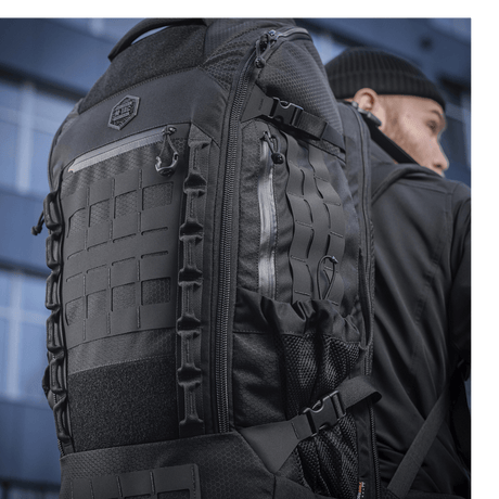 M-Tac Rygsæk Large Elite Hex Gen. IV i sort, ergonomisk design med funktionel opbevaring, lavet af holdbart Cordura stof