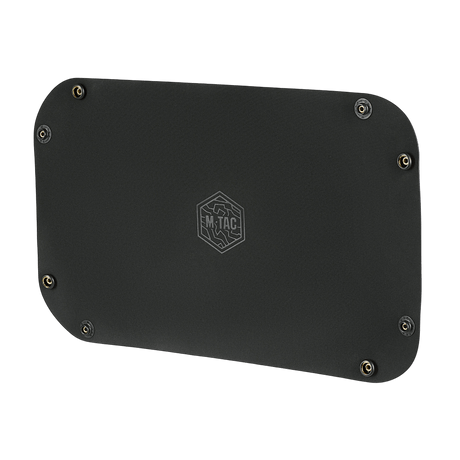 M‑Tac Field Vedligeholdelsesbakke 18x30 cm i sort polymerkomposit med hexagon-logo til våbenvedligeholdelse