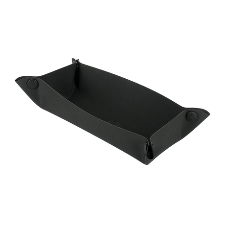 M‑Tac Field Vedligeholdelsesbakke 18x30 cm, sort foldbar bakke til våbenvedligeholdelse, slidstærk polymerkomposit, hexagon-logo.