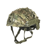 M‑Tac Vilha Hjelmcover FAST camouflage hjelm med multicam mønster, Cordura 500D materiale til beskyttelse og nem Velcro-fastgørelse.