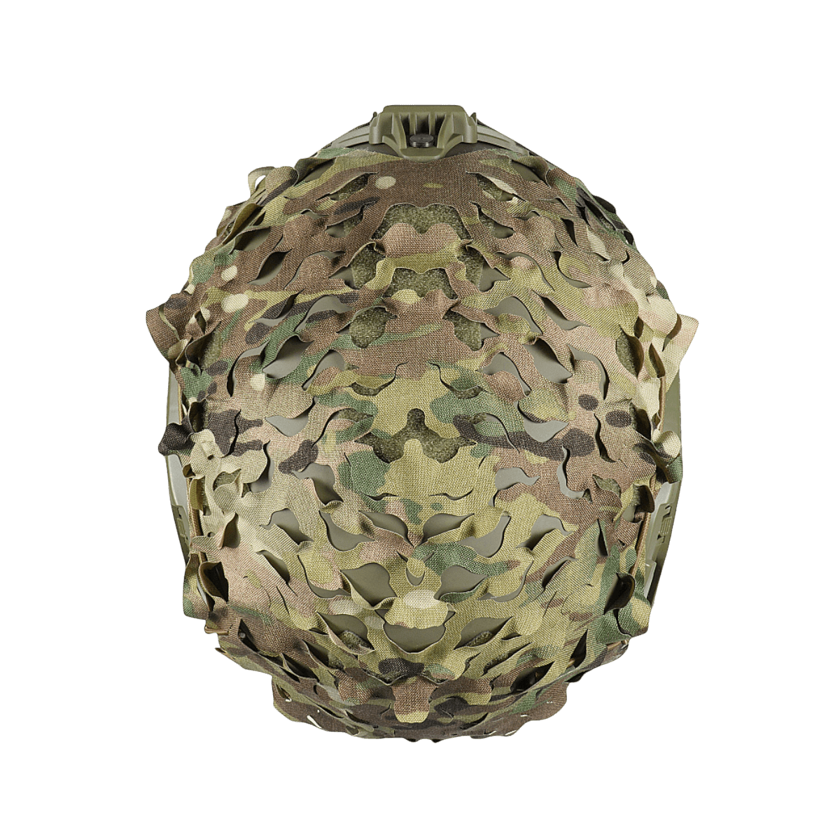 M‑Tac Vilha Hjelmcover FAST i Multicam mønster, robust design med Cordura 500D og velcrostroppper for justerbar pasform.