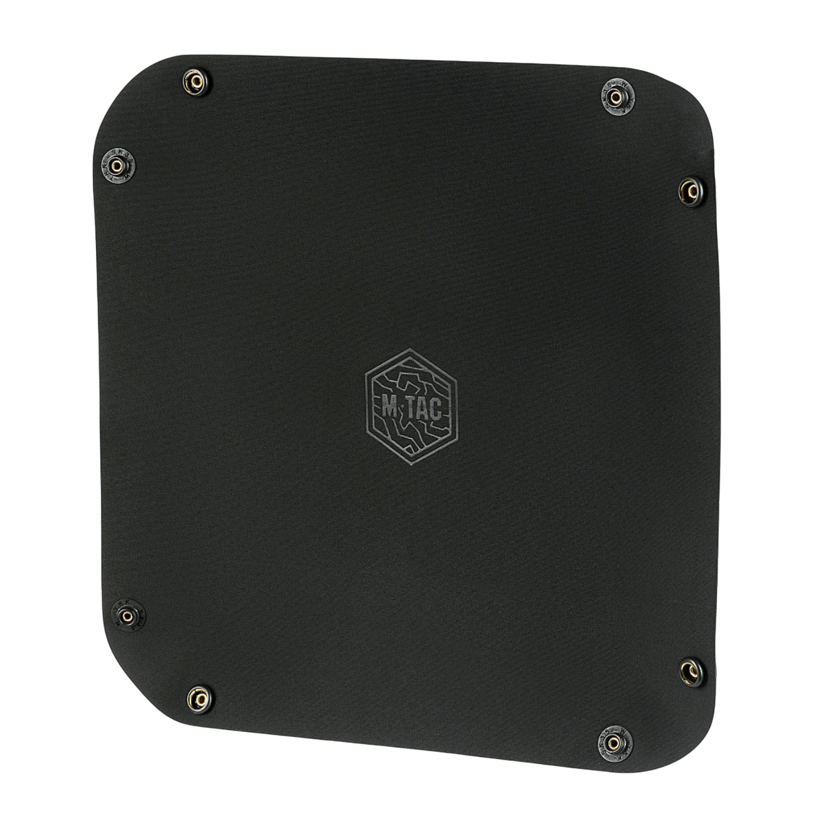 M‑Tac Vedligeholdelsesbakke 24x24 cm med M-Tac logo, hexagon design, sort polymer composite, egnet til våbenrengøring og vedligeholdelse.