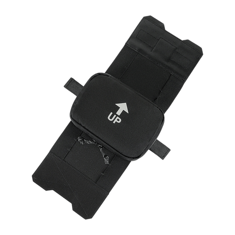 M-Tac Horisontal Medic Lomme Large Elite med indvendig organizer i sort Cordura 500D materiale, åben visning.