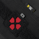 M-Tac Horisontal Medic Lomme Large Elite taske med velcro og mærke, lavet af slidstærkt Cordura 500D materiale.