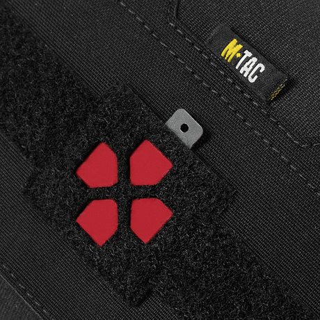 M-Tac Horisontal Medic Lomme Large Elite taske med velcro og mærke, lavet af slidstærkt Cordura 500D materiale.