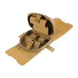 M-Tac Horisontal Medic Lomme Large Elite åbnet for at vise indre organizer med Cordura 500D og lynlås, egnet til førstehjælp.