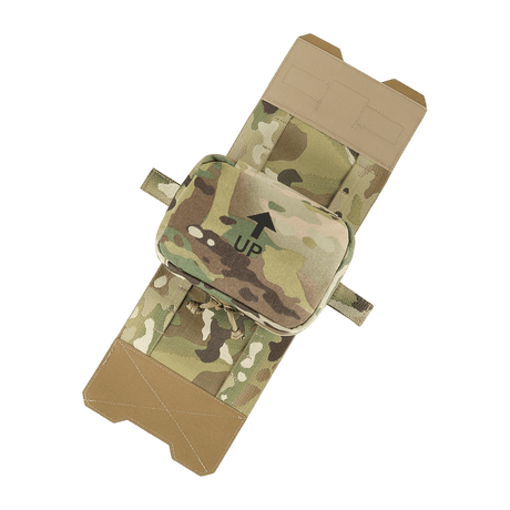 M-Tac Horisontal Medic Lomme Large Elite i camouflage med robust Cordura 500D materiale og lynlås, designet til førstehjælpssituationer.