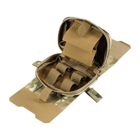 M-Tac Horisontal Medic Lomme Large Elite, robust Cordura 500D taske med organizer til førstehjælp, camouflagemønster